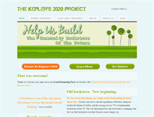 Tablet Screenshot of keplers2020.com